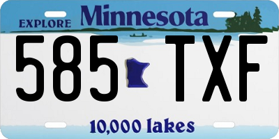 MN license plate 585TXF