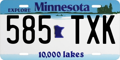 MN license plate 585TXK