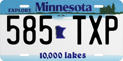 MN license plate 585TXP