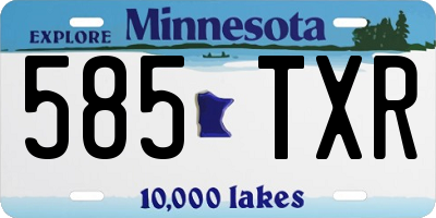 MN license plate 585TXR