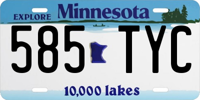 MN license plate 585TYC