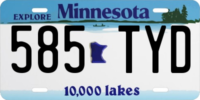 MN license plate 585TYD