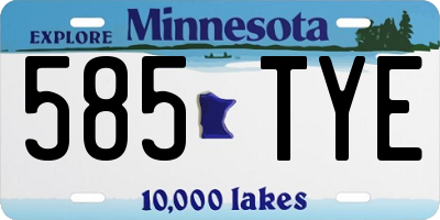 MN license plate 585TYE