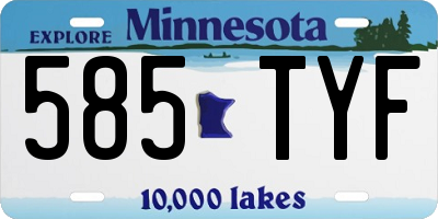 MN license plate 585TYF