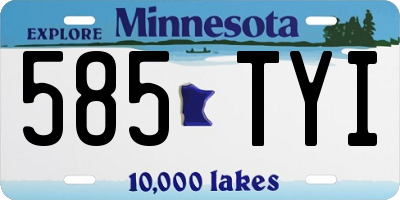 MN license plate 585TYI