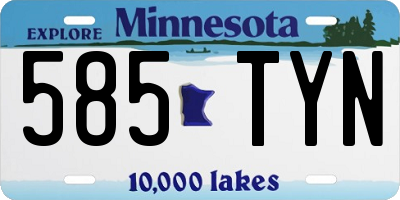 MN license plate 585TYN