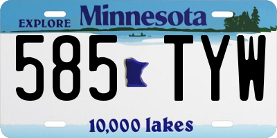 MN license plate 585TYW