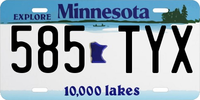 MN license plate 585TYX