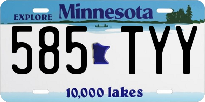 MN license plate 585TYY