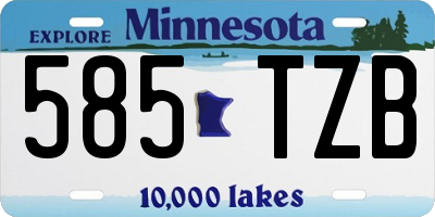 MN license plate 585TZB