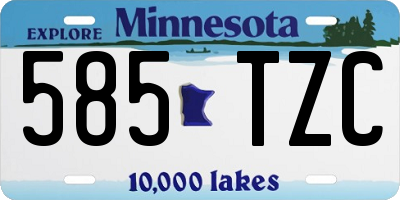 MN license plate 585TZC