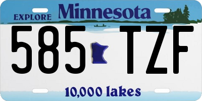 MN license plate 585TZF