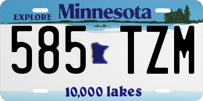 MN license plate 585TZM