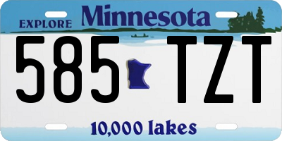 MN license plate 585TZT