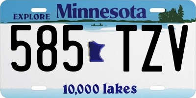 MN license plate 585TZV