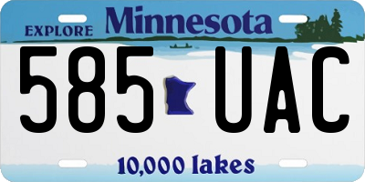 MN license plate 585UAC