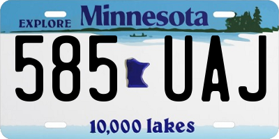 MN license plate 585UAJ