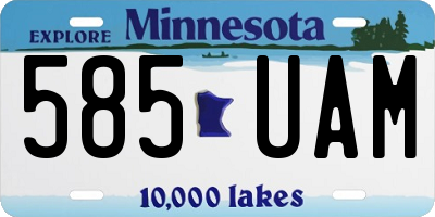 MN license plate 585UAM