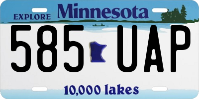 MN license plate 585UAP