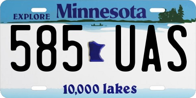 MN license plate 585UAS