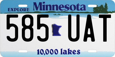 MN license plate 585UAT