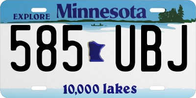 MN license plate 585UBJ