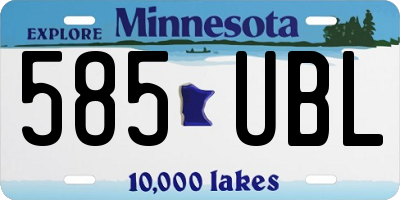 MN license plate 585UBL