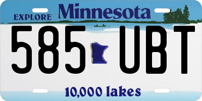 MN license plate 585UBT