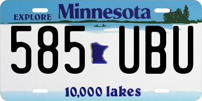 MN license plate 585UBU