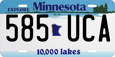 MN license plate 585UCA
