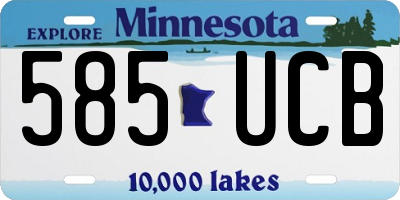 MN license plate 585UCB
