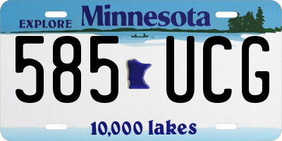 MN license plate 585UCG