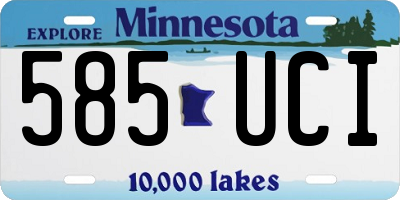 MN license plate 585UCI