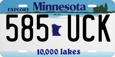 MN license plate 585UCK