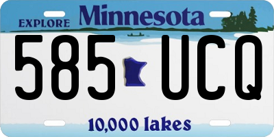 MN license plate 585UCQ