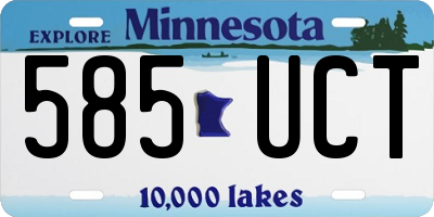 MN license plate 585UCT