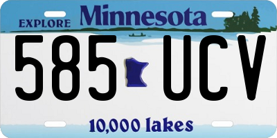 MN license plate 585UCV