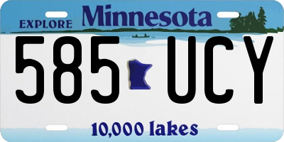 MN license plate 585UCY