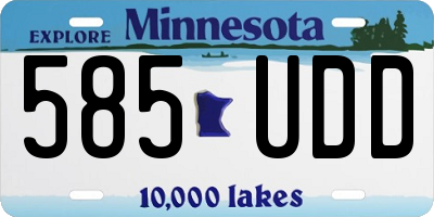 MN license plate 585UDD