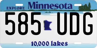 MN license plate 585UDG