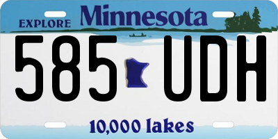 MN license plate 585UDH