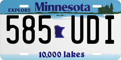 MN license plate 585UDI