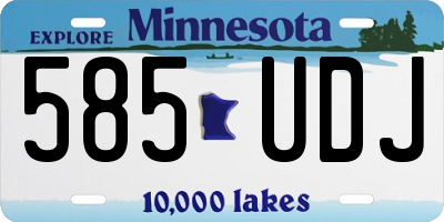 MN license plate 585UDJ