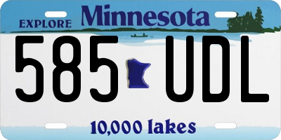 MN license plate 585UDL