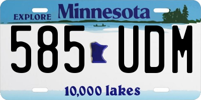 MN license plate 585UDM