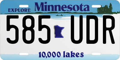 MN license plate 585UDR
