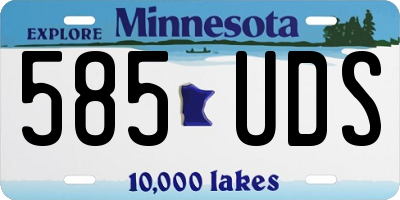 MN license plate 585UDS