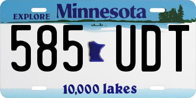 MN license plate 585UDT