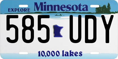 MN license plate 585UDY