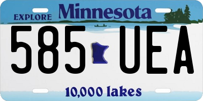 MN license plate 585UEA